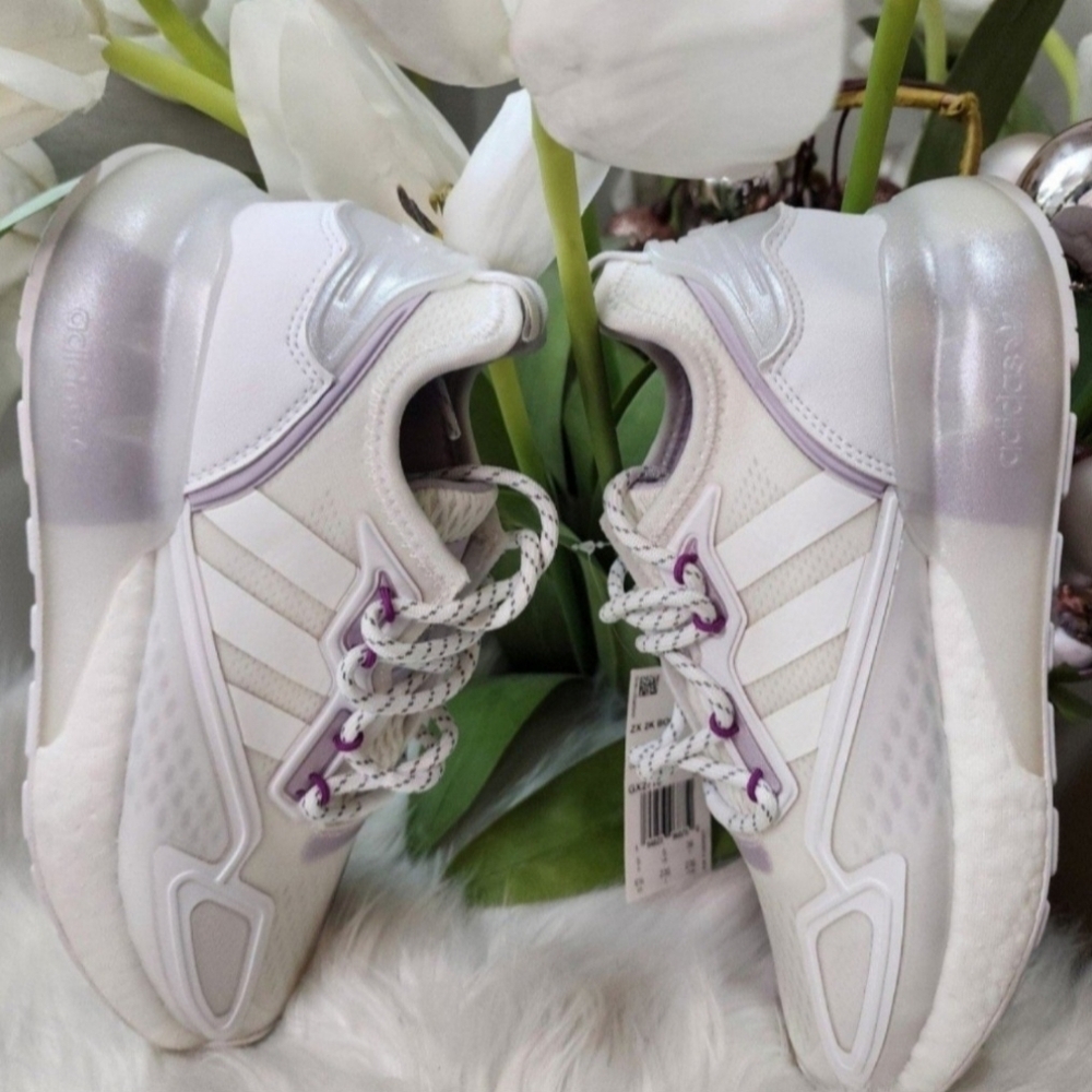 adidas ZX 2K Boost Women shoes White Purple TintStyle:' GX2710 New